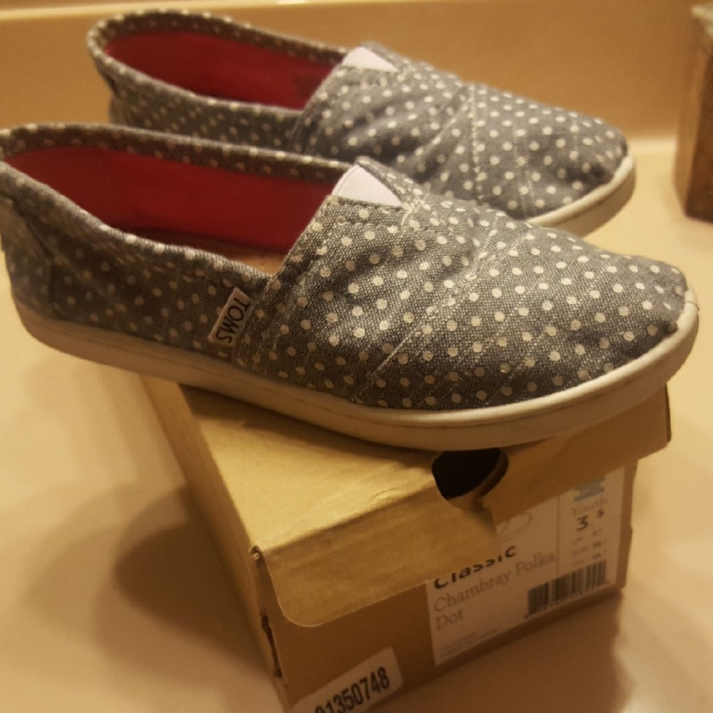 Girls Y3.5 TOMS Cute Polka-Dotted!